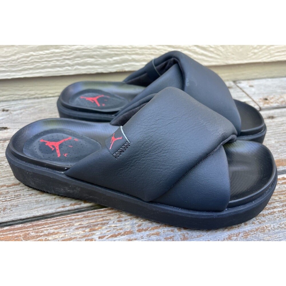 Nike Air Jordan Sophia Slide Women's 10 Off Noir Fire Red Black DO8863-060 - Picture 2 of 13
